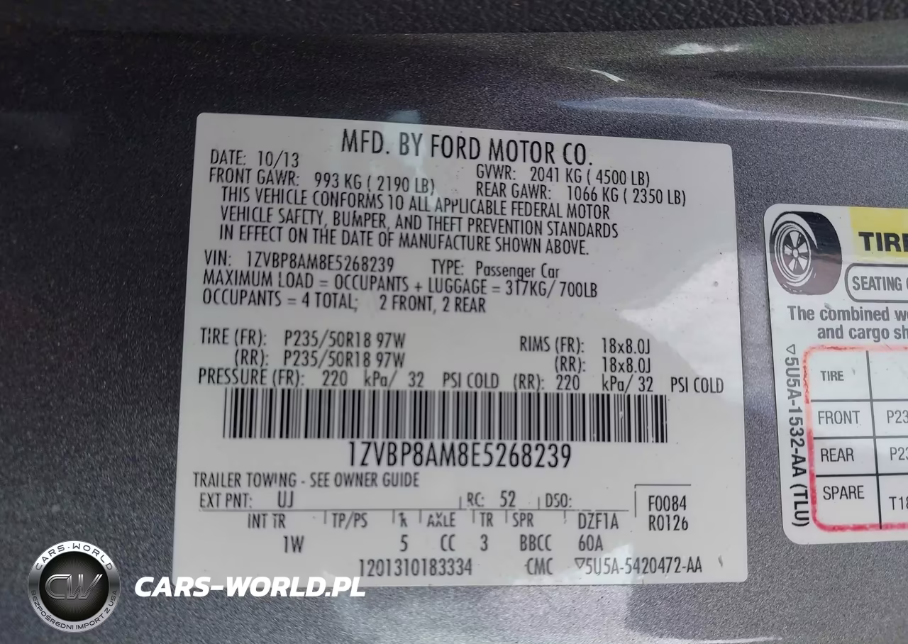 2014 Ford Mustang V6 VIN:1ZVBP8AM8E5268239 - 9