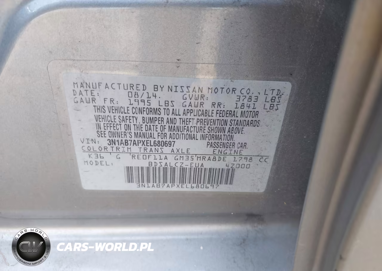 2014 Nissan Sentra S VIN:3N1AB7APXEL680697 - 9