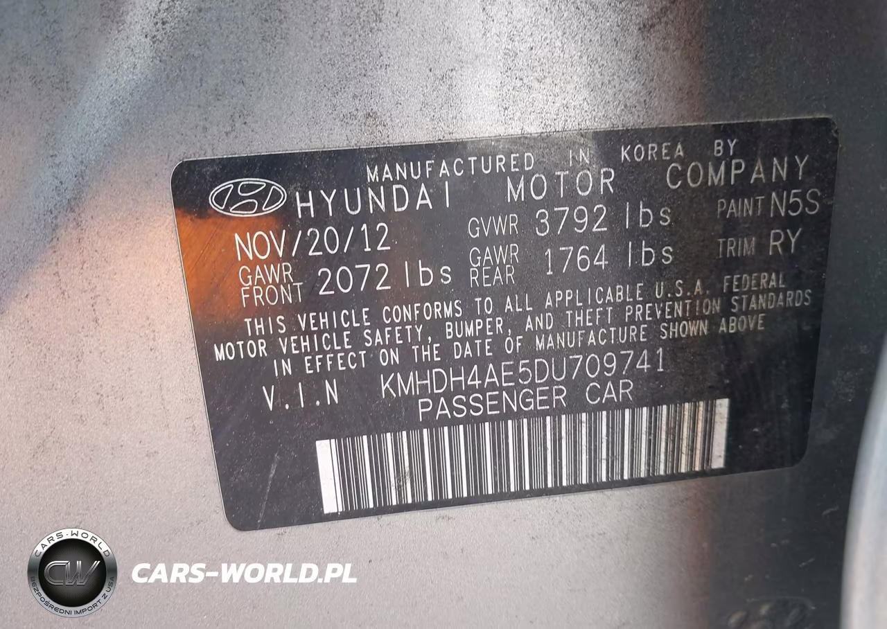 2013 Hyundai Elantra Gls-Limited VIN:KMHDH4AE5DU709741 - 9