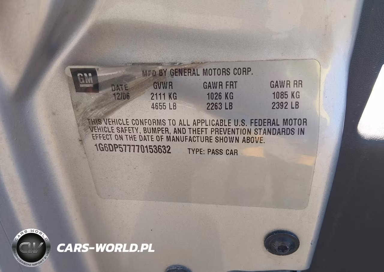 2007 Cadillac Cts Base W-1Sb VIN:1G6DP577770153632 - 9