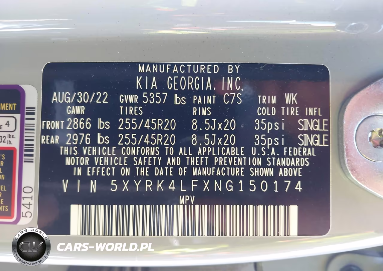 2022 Kia Sorento Sx VIN:5XYRK4LFXNG150174 - 9