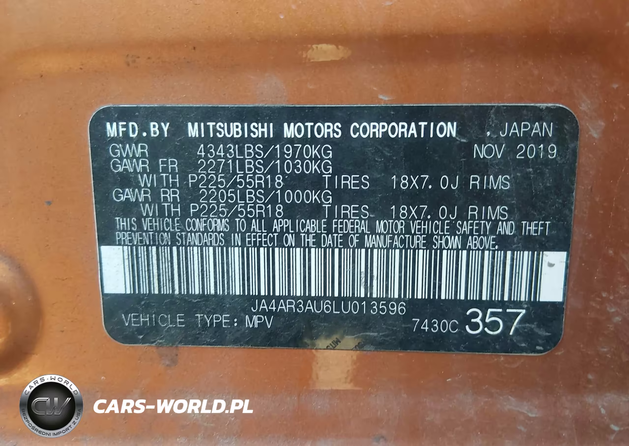 2020 Mitsubishi Outlander Sport 2.0 Es Awc VIN:JA4AR3AU6LU013596 - 9