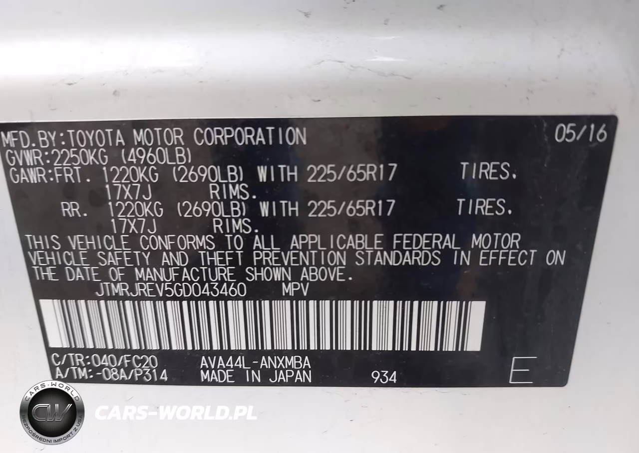 2016 Toyota Rav4 Hybrid Xle VIN:JTMRJREV5GD043460 - 9