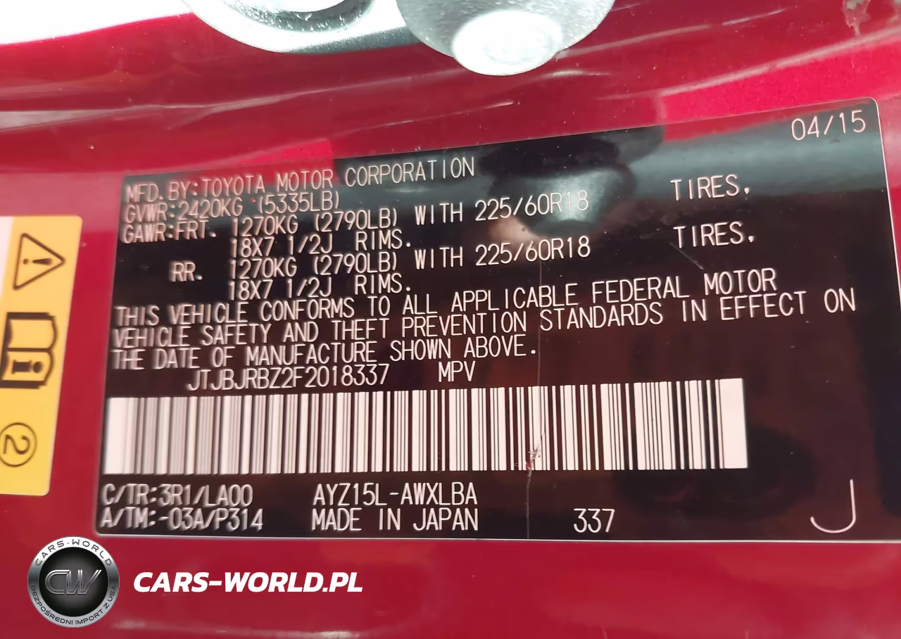 2015 Lexus Nx 300H VIN:JTJBJRBZ2F2018337 - 9