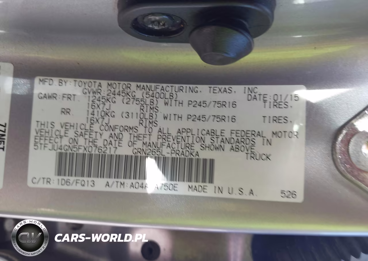 2015 Toyota Tacoma Prerunner V6 VIN:5TFJU4GN5FX076217 - 9