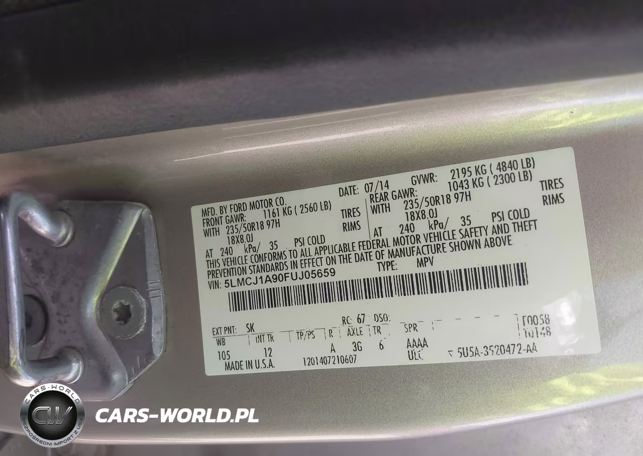 2015 Lincoln Mkc VIN:5LMCJ1A90FUJ05659 - 9
