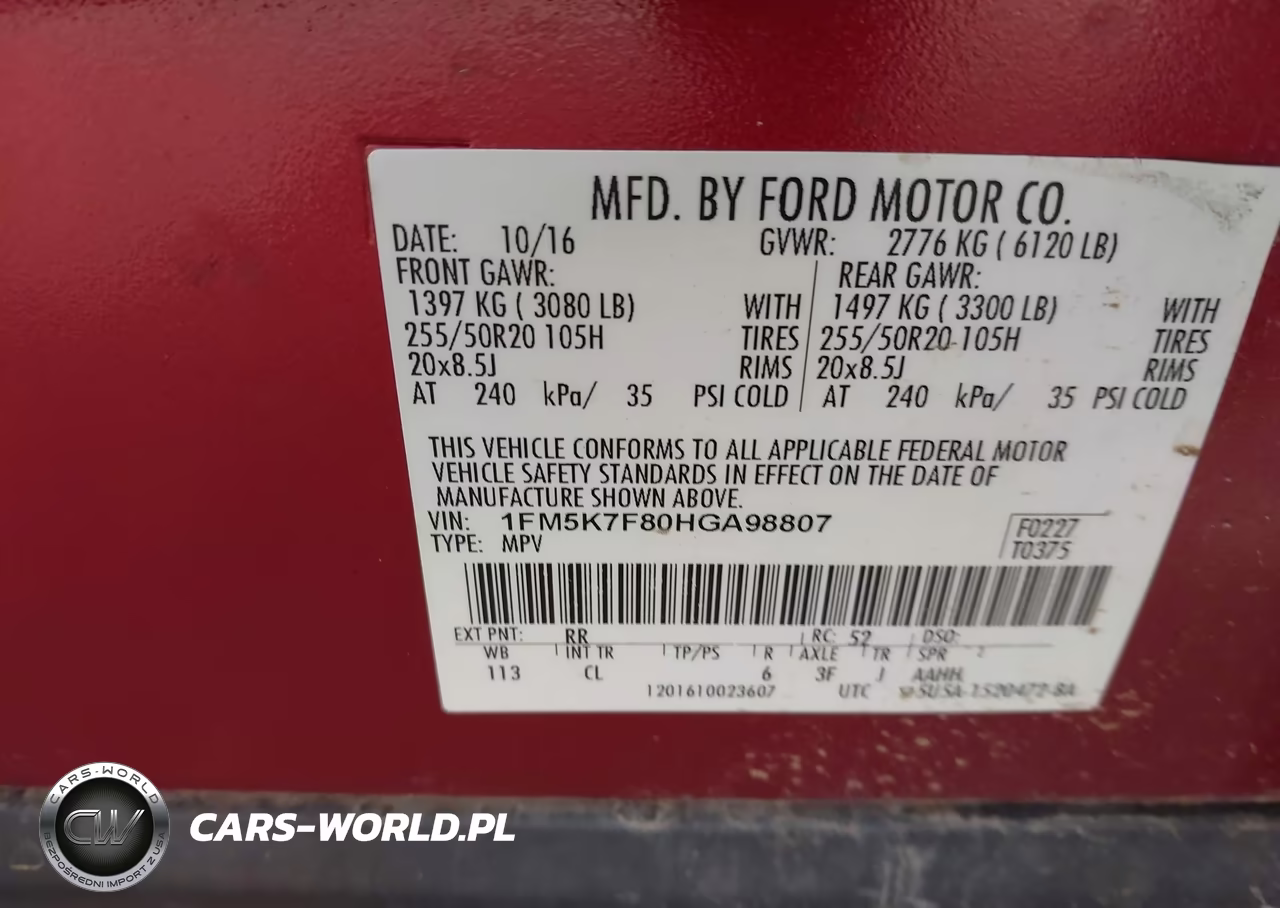 2017 Ford Explorer Limited VIN:1FM5K7F80HGA98807 - 9
