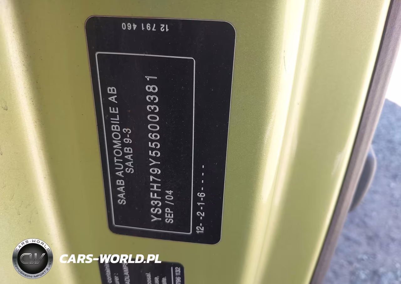 2005 Saab 9-3 Aero VIN:YS3FH79Y556003381 - 9