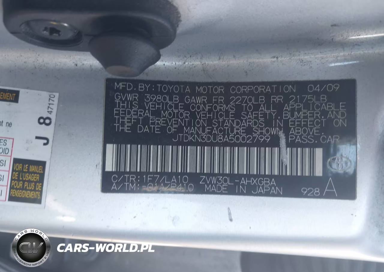 2010 Toyota Prius Iv VIN:JTDKN3DU8A5002799 - 9
