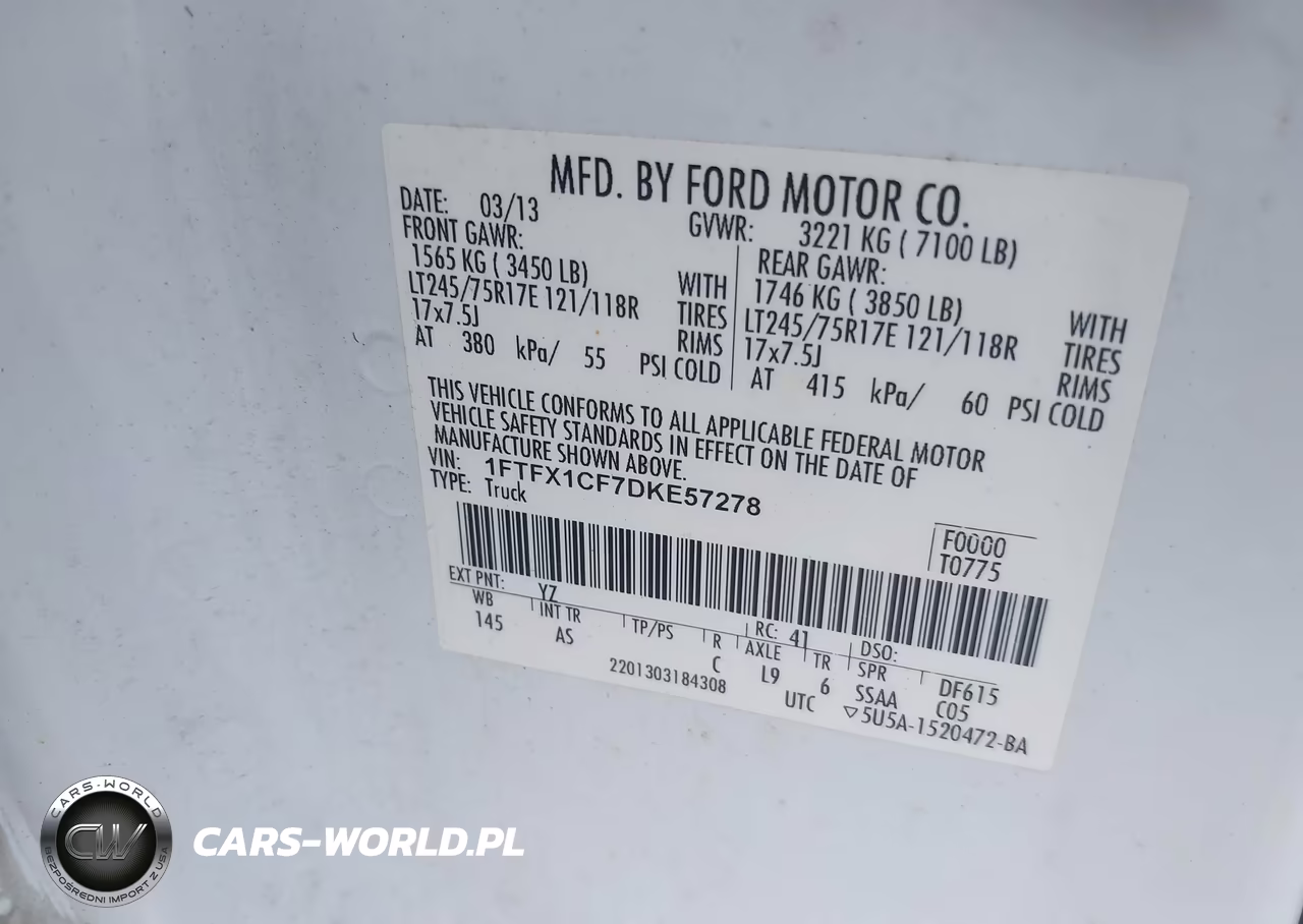2013 Ford F-150 Xl VIN:1FTFX1CF7DKE57278 - 9