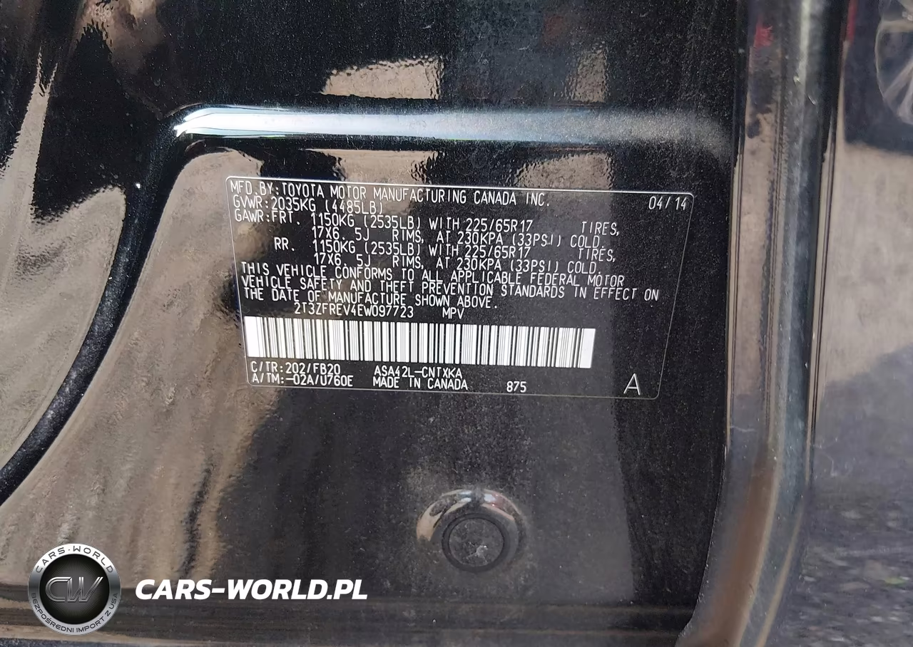 2014 Toyota Rav4 Le VIN:2T3ZFREV4EW097723 - 9