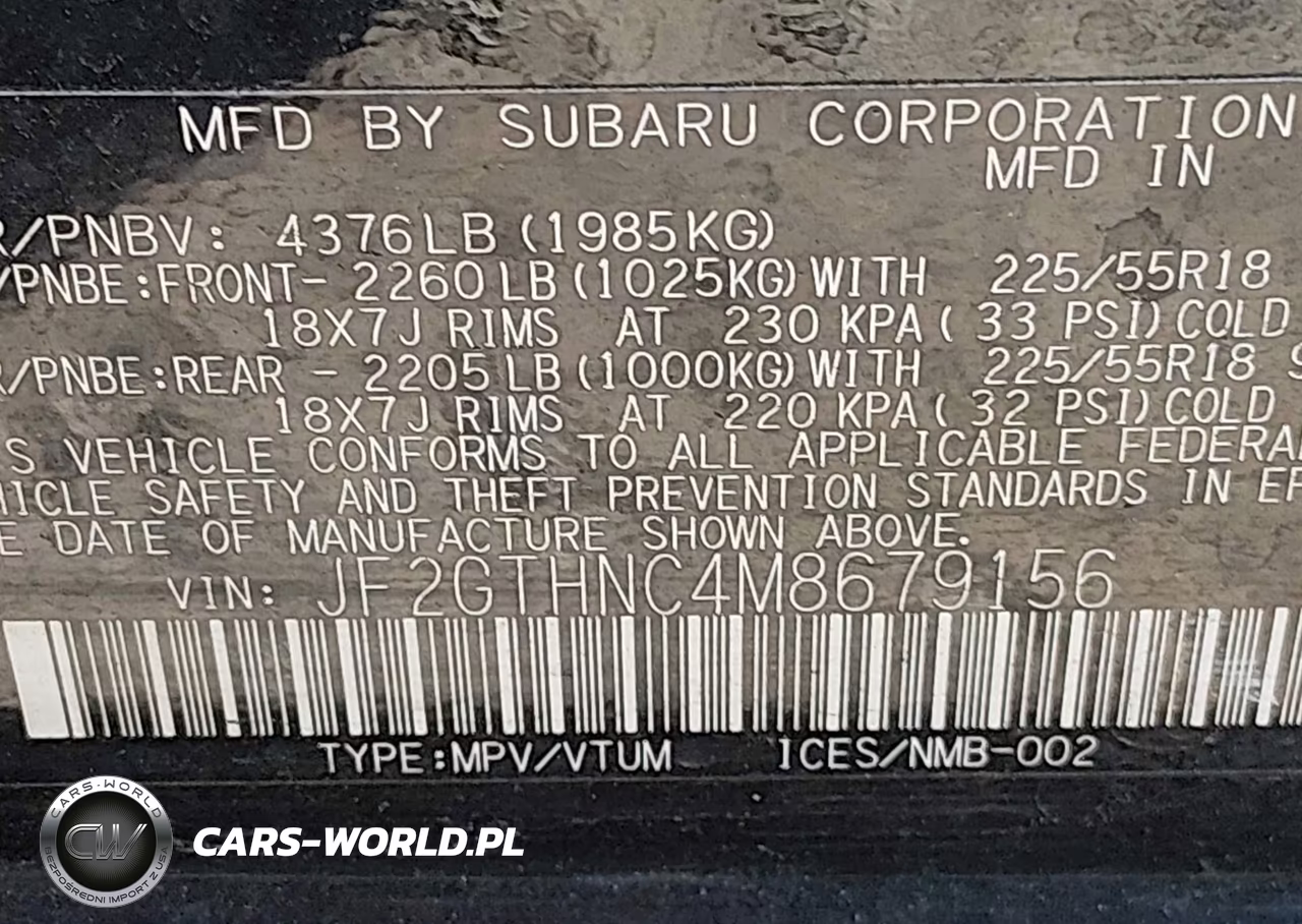 2021 Subaru Crosstrek Limited VIN:JF2GTHNC4M8679156 - 9