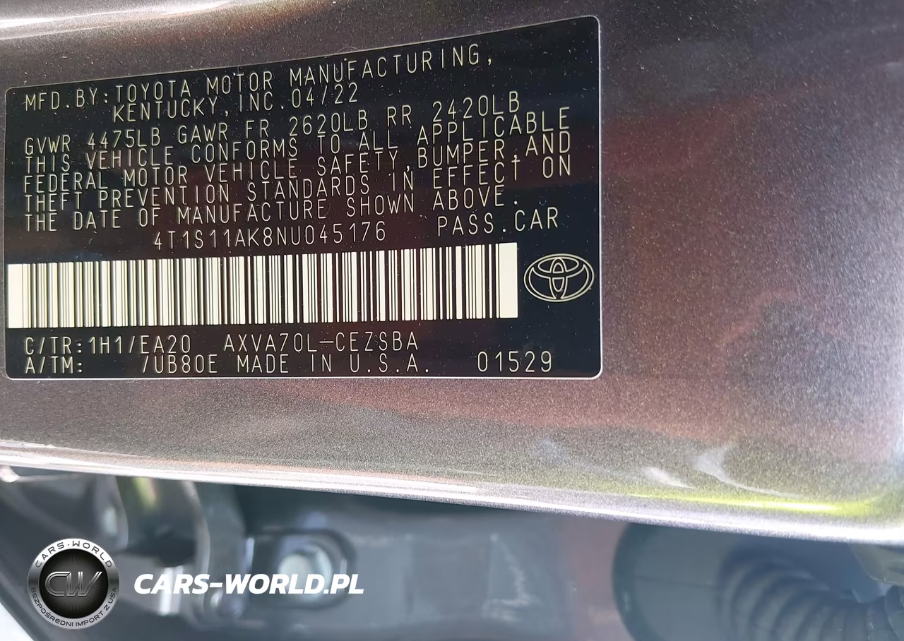 2022 Toyota Camry Se VIN:4T1S11AK8NU045176 - 9