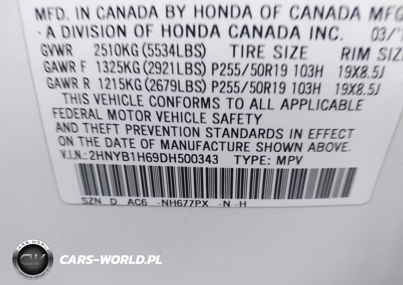 2013 Acura Zdx VIN:2HNYB1H69DH500343 - 9