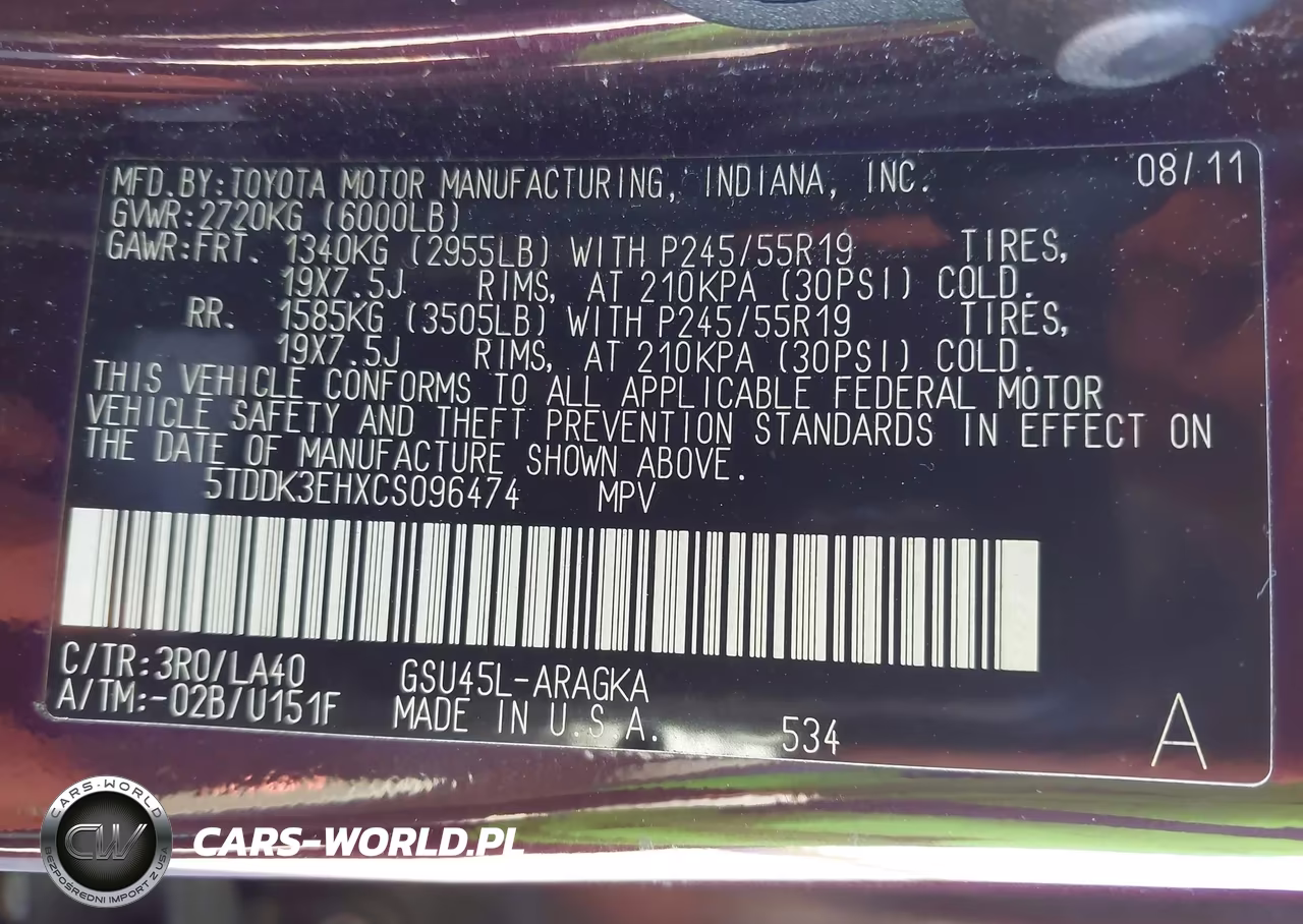 2012 Toyota Highlander Limited V6 VIN:5TDDK3EHXCS096474 - 9