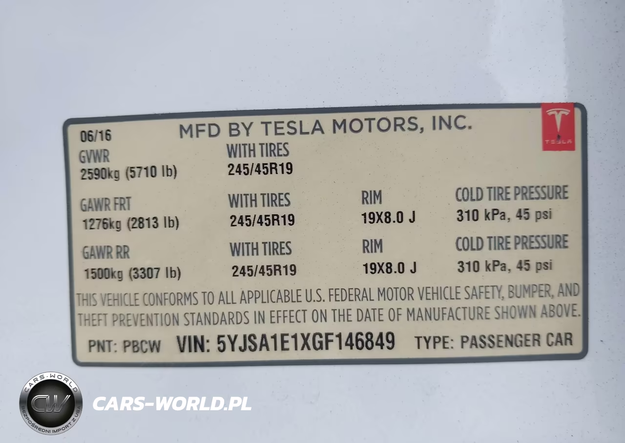 2016 Tesla Model S 60-70-75-85 VIN:5YJSA1E1XGF146849 - 9