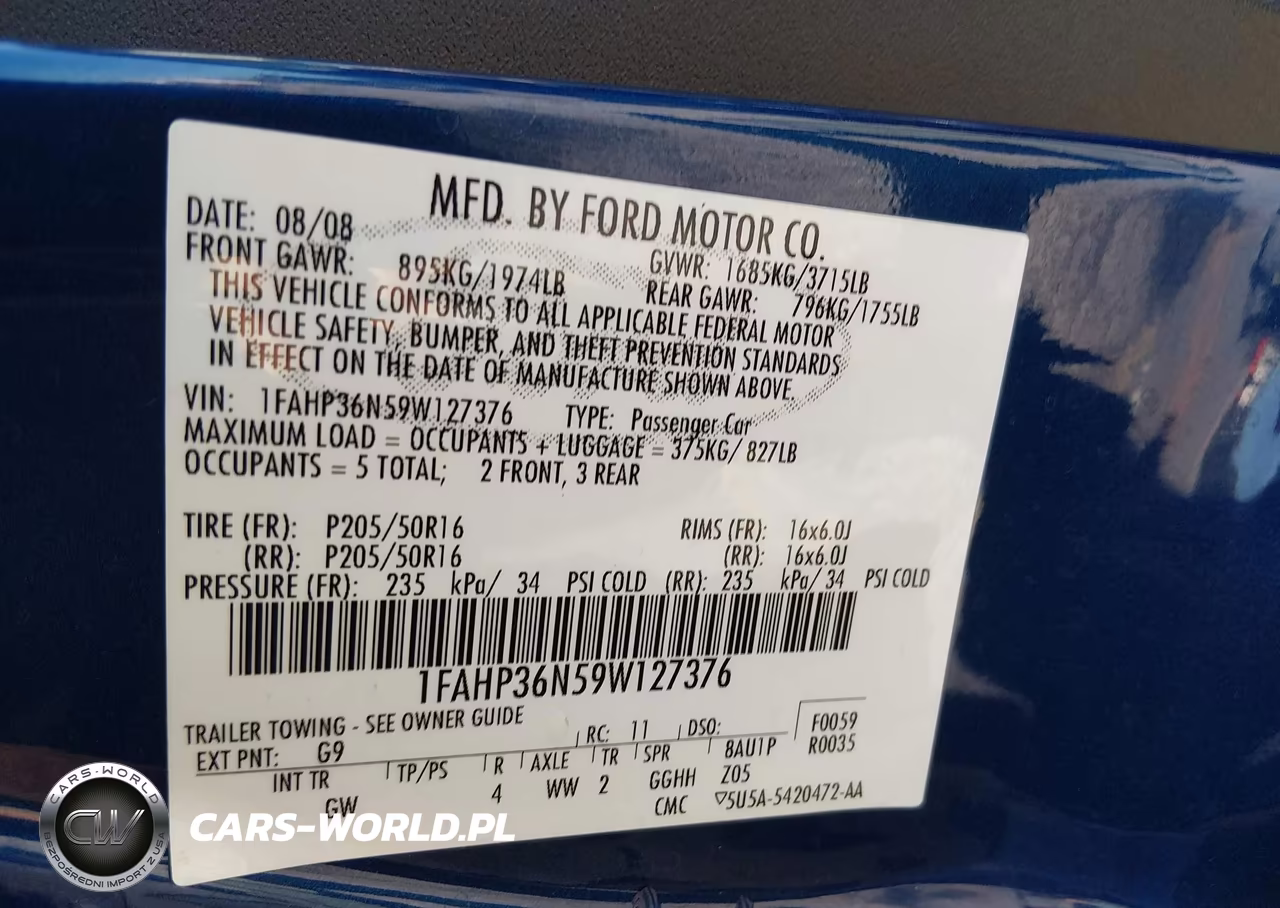 2009 Ford Focus Ses VIN:1FAHP36N59W127376 - 9
