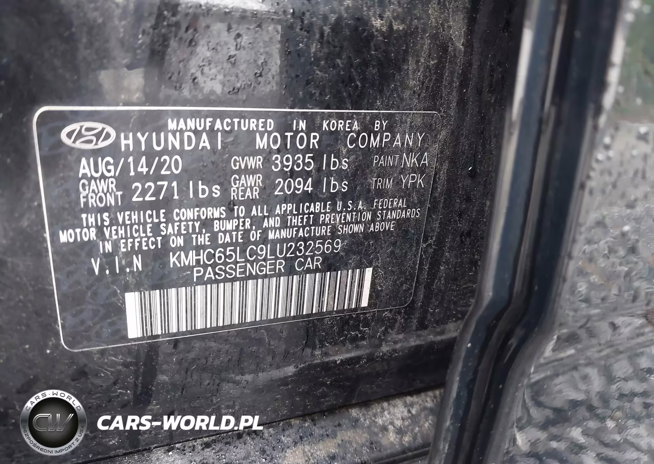 2020 Hyundai Ioniq Hybrid Blue VIN:KMHC65LC9LU232569 - 9