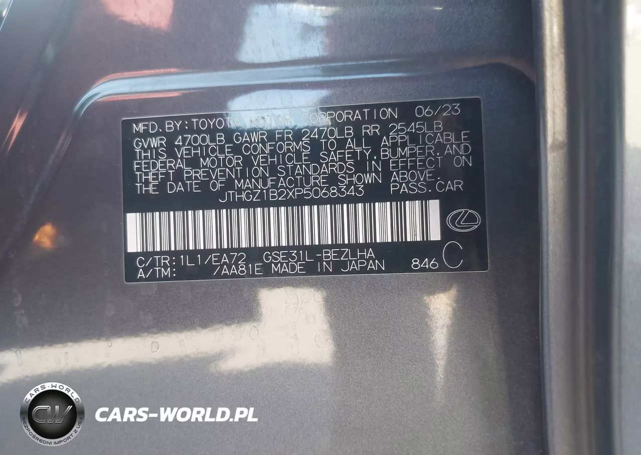 2023 Lexus Is 350 F Sport VIN:JTHGZ1B2XP5068343 - 9