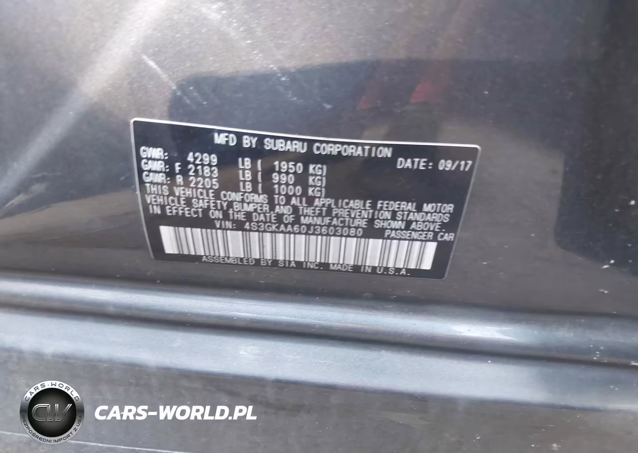 2018 Subaru Impreza 2.0I VIN:4S3GKAA60J3603080 - 9