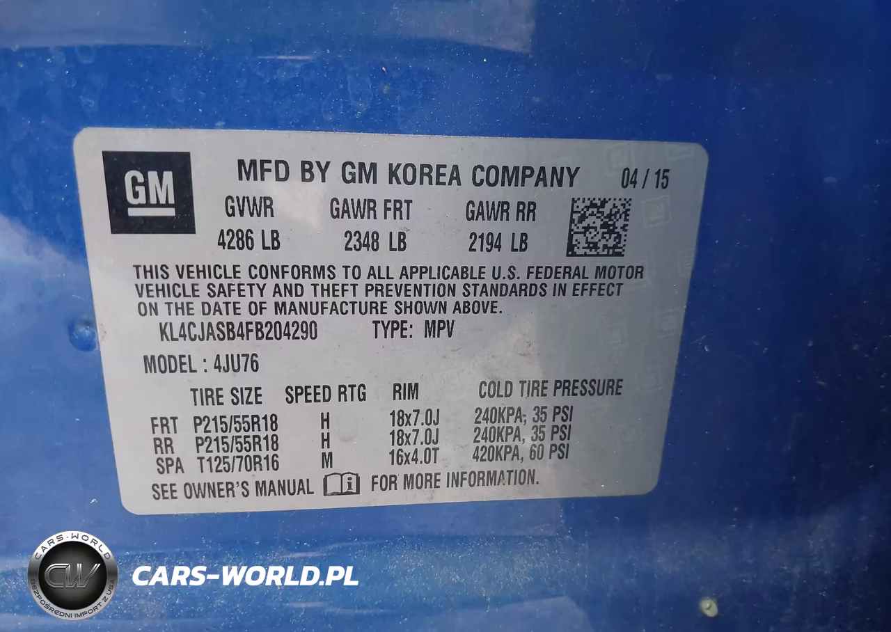 2015 Buick Encore VIN:KL4CJASB4FB204290 - 9