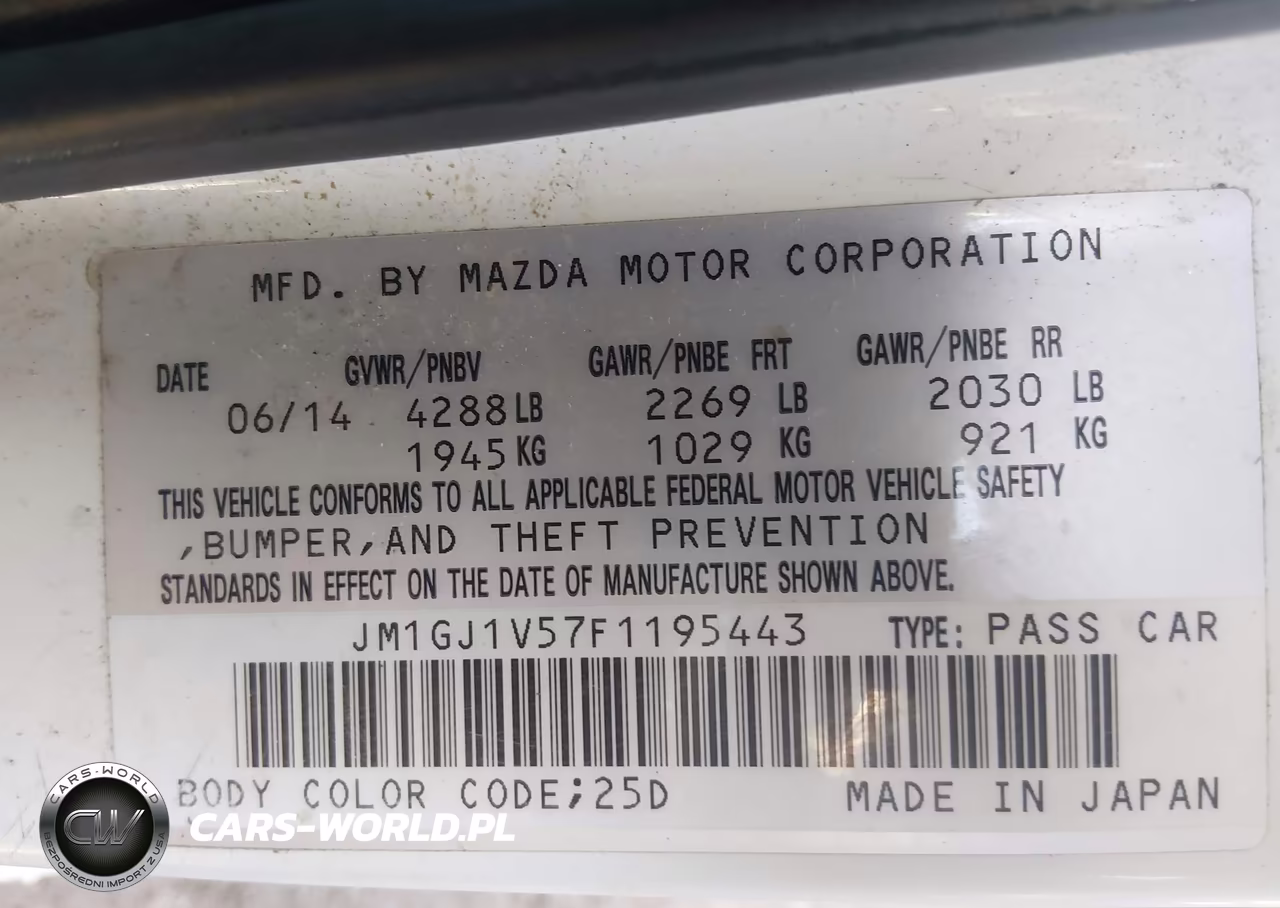 2015 Mazda Mazda6 I Touring VIN:JM1GJ1V57F1195443 - 9