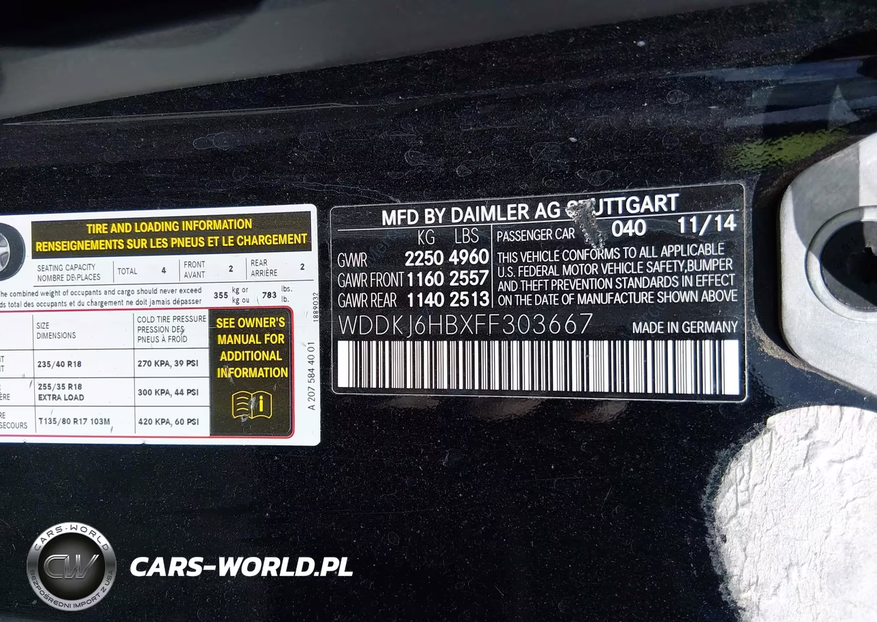 2015 Mercedes-Benz E 400 4Matic VIN:WDDKJ6HBXFF303667 - 9