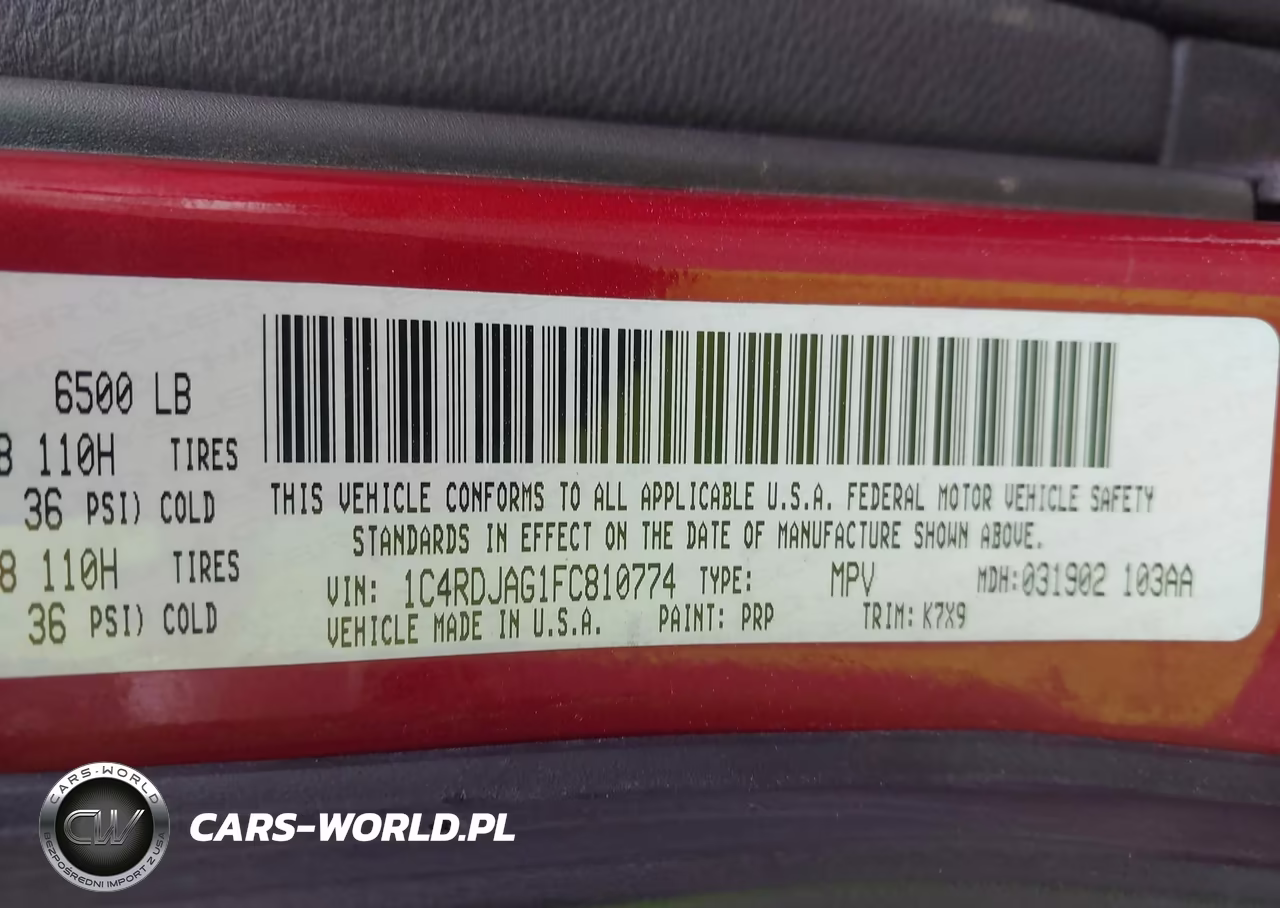 2015 Dodge Durango Sxt VIN:1C4RDJAG1FC810774 - 9