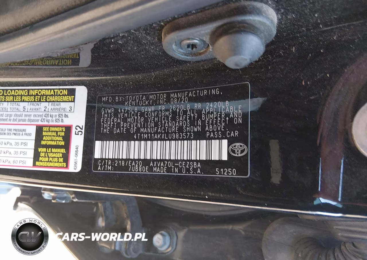 2020 Toyota Camry Se VIN:4T1M11AKXLU983573 - 9