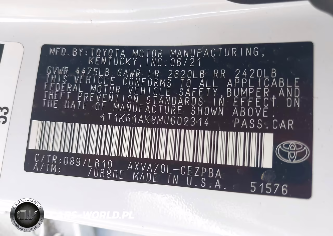 2021 Toyota Camry Xse VIN:4T1K61AK8MU602314 - 9