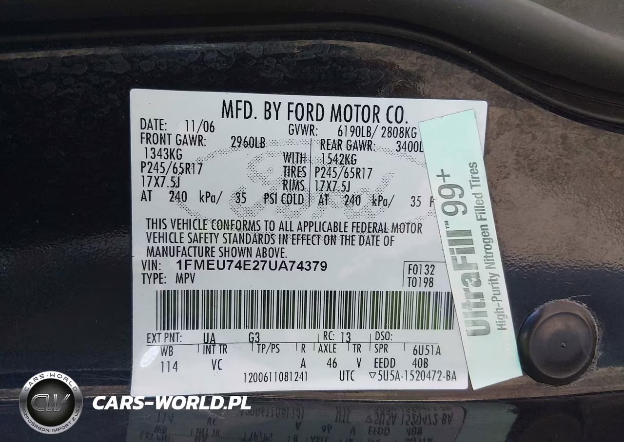 2007 Ford Explorer Eddie Bauer VIN:1FMEU74E27UA74379 - 9