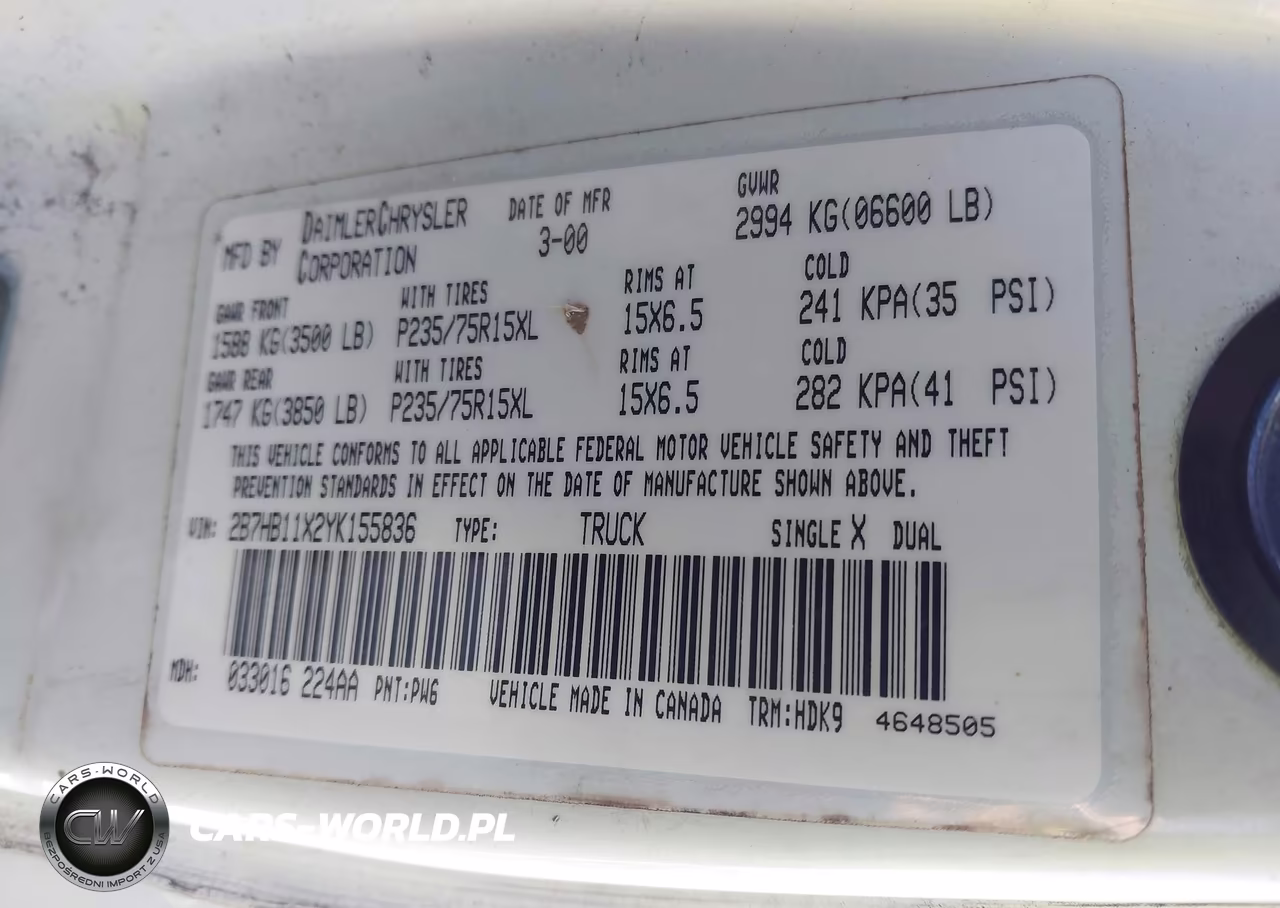 2000 Dodge Ram Van 1500 Conversion VIN:2B7HB11X2YK155836 - 9