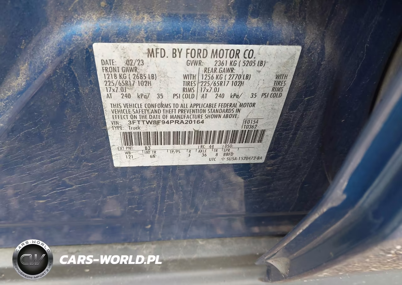 2023 Ford Maverick Lariat VIN:3FTTW8F94PRA20164 - 9