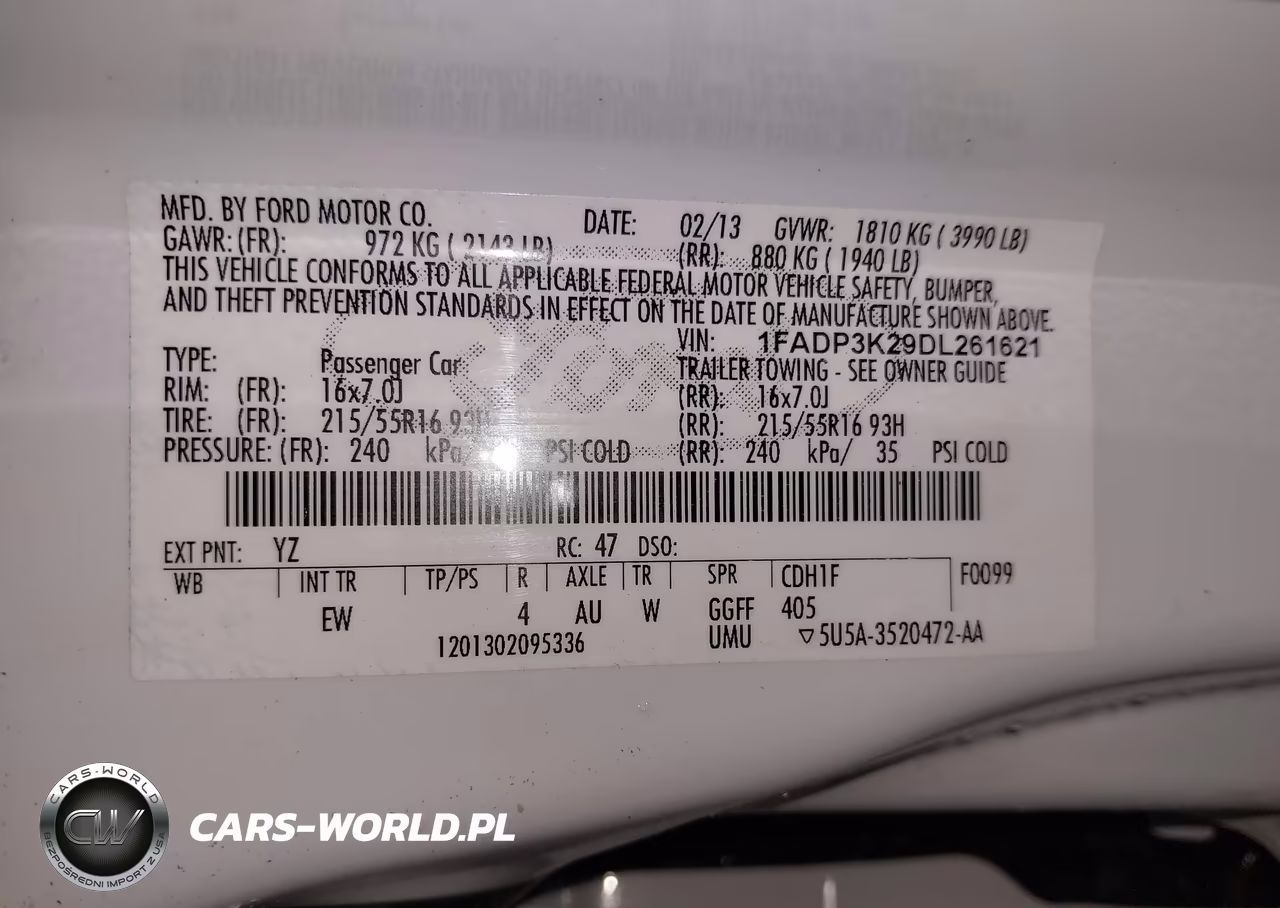 2013 Ford Focus Se VIN:1FADP3K29DL261621 - 9