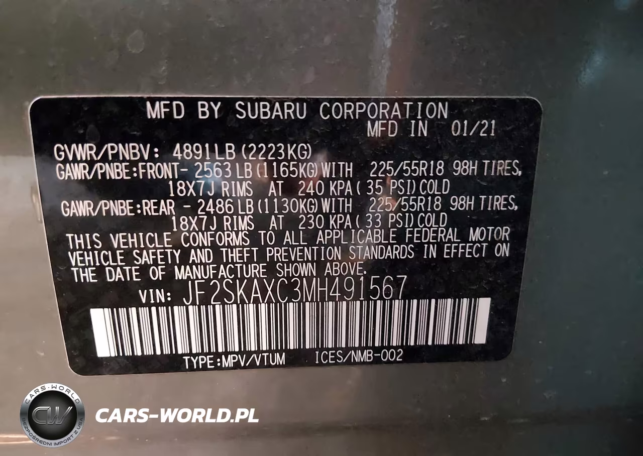 2021 Subaru Forester Touring VIN:JF2SKAXC3MH491567 - 9