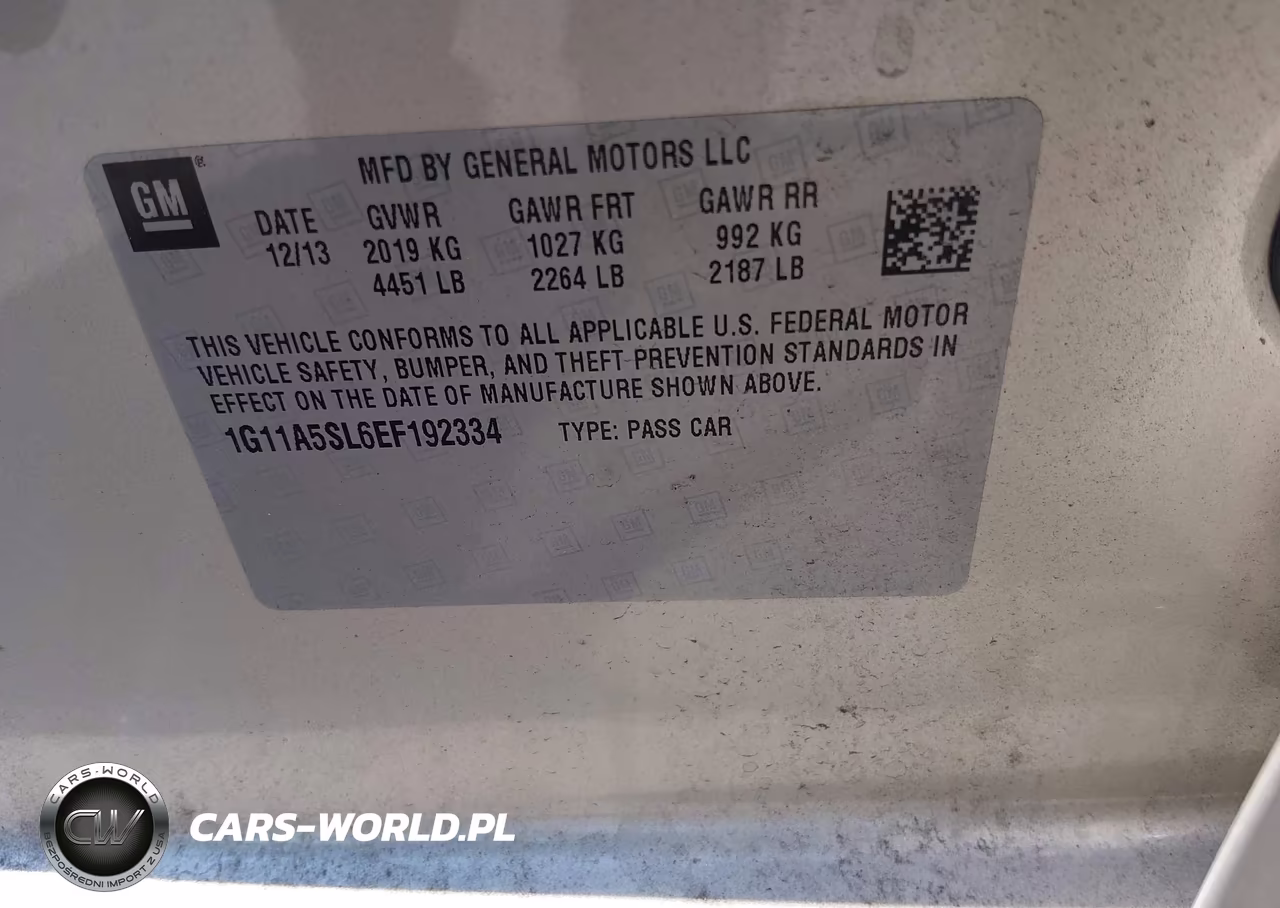 2014 Chevrolet Malibu 1Fl VIN:1G11A5SL6EF192334 - 9