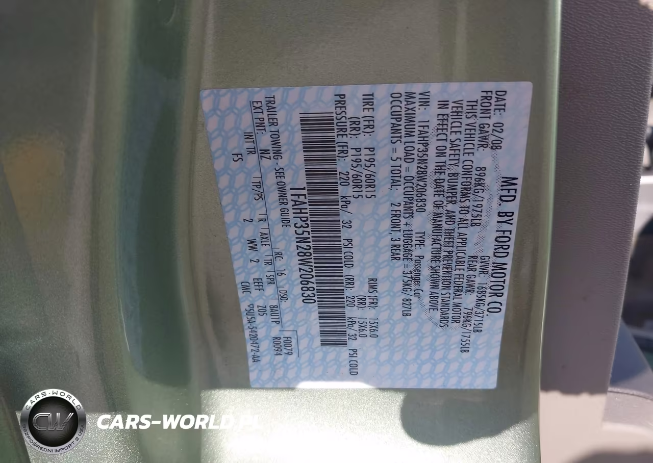 2008 Ford Focus Se-Ses VIN:1FAHP35N28W206830 - 9