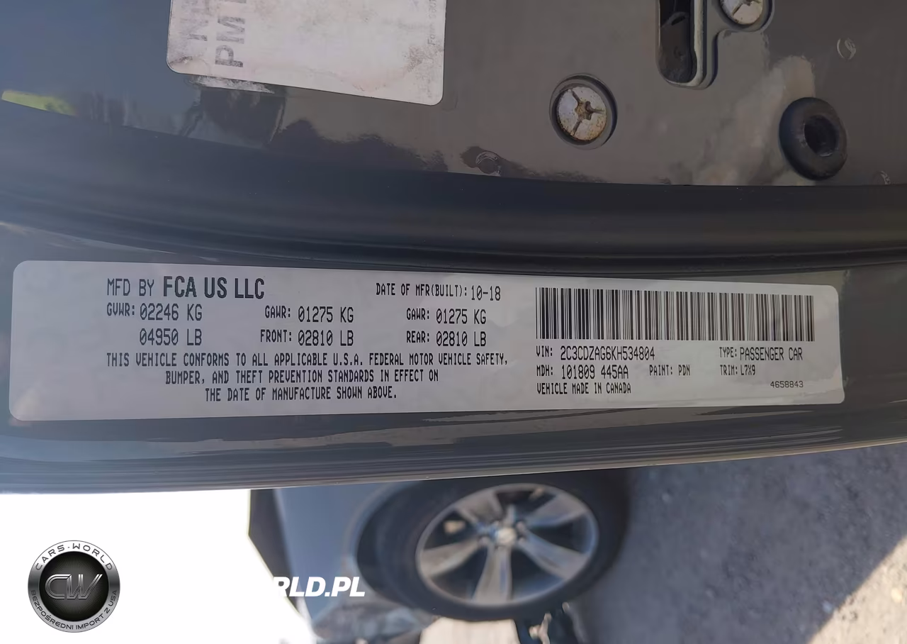 2019 Dodge Challenger Sxt VIN:2C3CDZAG6KH534804 - 9