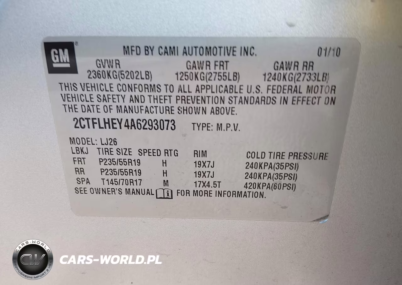 2010 GMC Terrain Slt-2 VIN:2CTFLHEY4A6293073 - 9