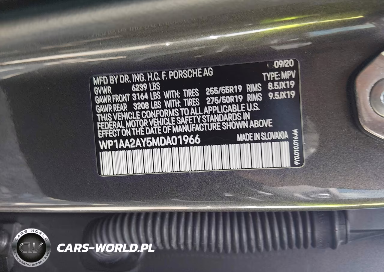 2021 Porsche Cayenne VIN:WP1AA2AY5MDA01966 - 9