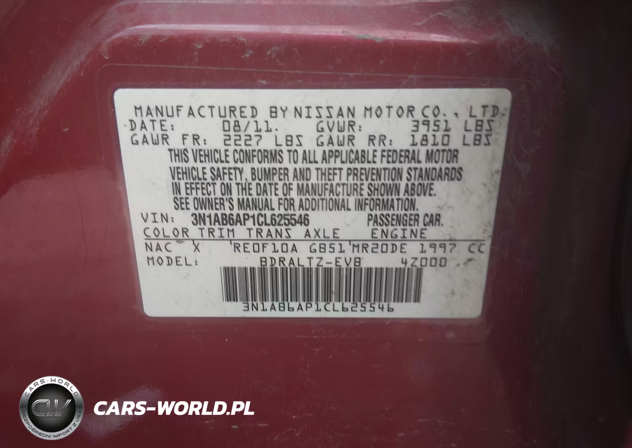 2012 Nissan Sentra 2.0 S VIN:3N1AB6AP1CL625546 - 9