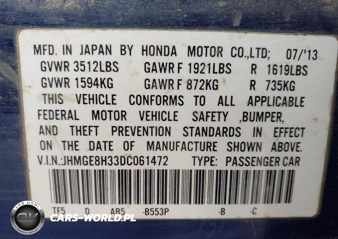 2013 Honda Fit VIN:JHMGE8H33DC061472 - 9