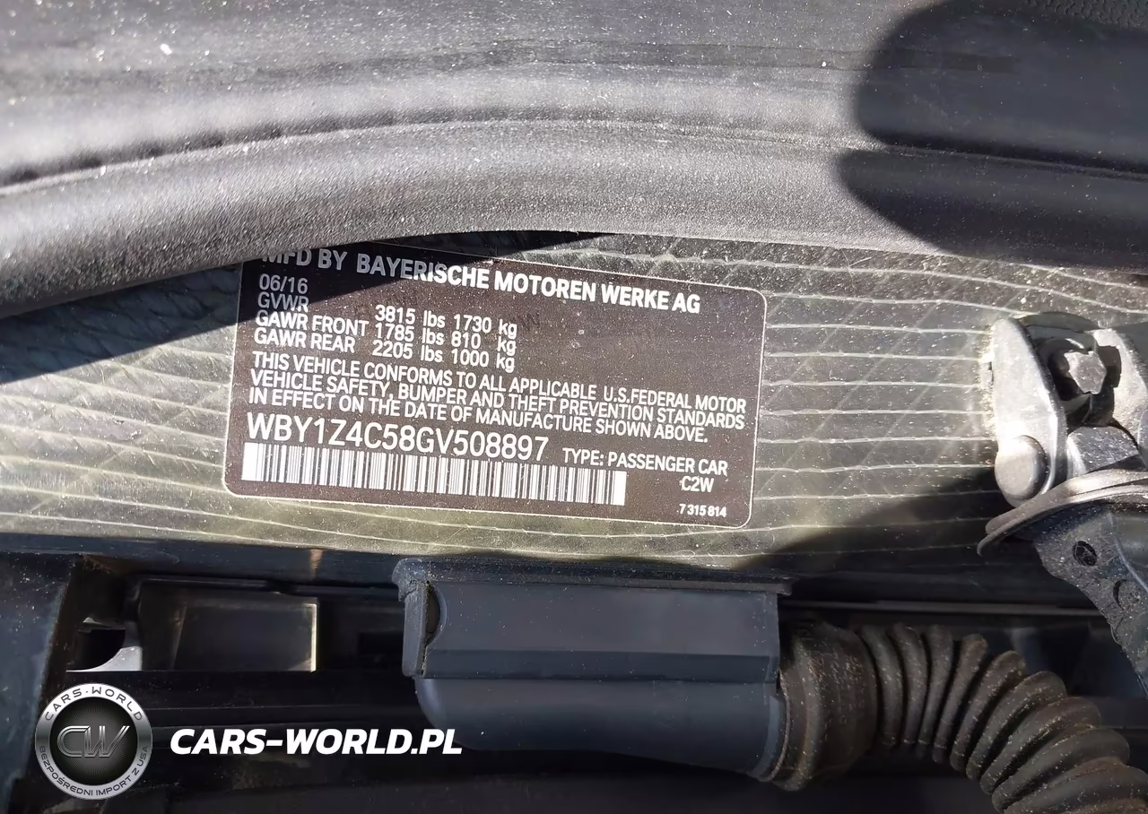 2016 BMW I3 Base W-Range Extender VIN:WBY1Z4C58GV508897 - 9