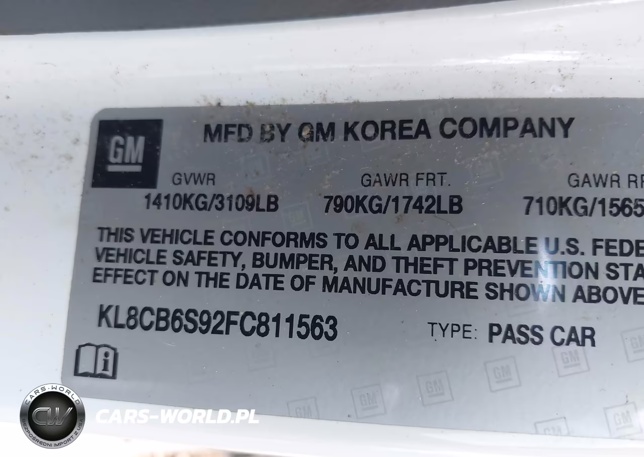 2015 Chevrolet Spark Ls Cvt VIN:KL8CB6S92FC811563 - 9