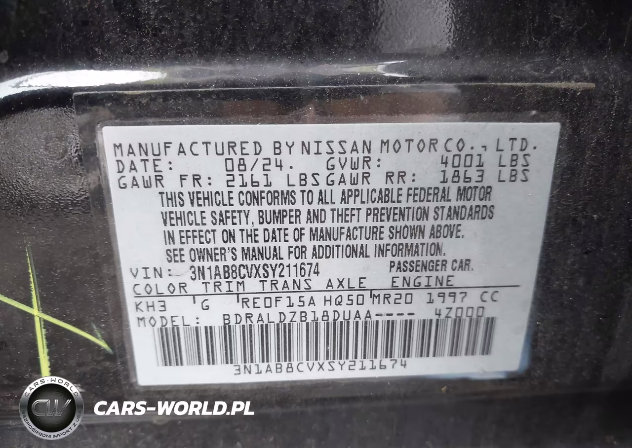 2025 Nissan Sentra Sv VIN:3N1AB8CVXSY211674 - 9