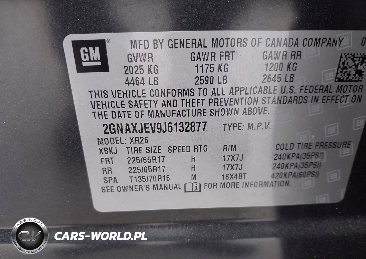 2018 Chevrolet Equinox Lt VIN:2GNAXJEV9J6132877 - 9