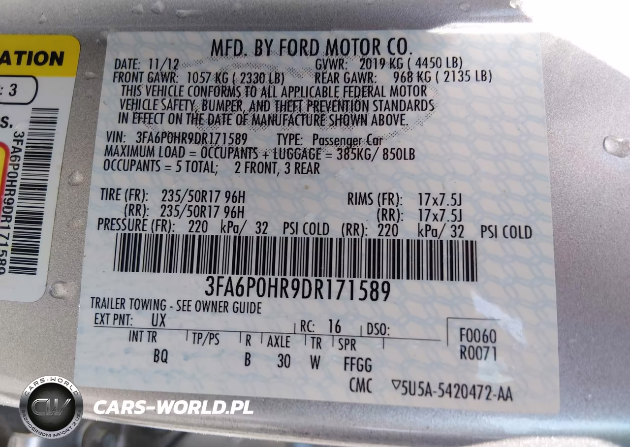 2013 Ford Fusion Se VIN:3FA6P0HR9DR171589 - 9