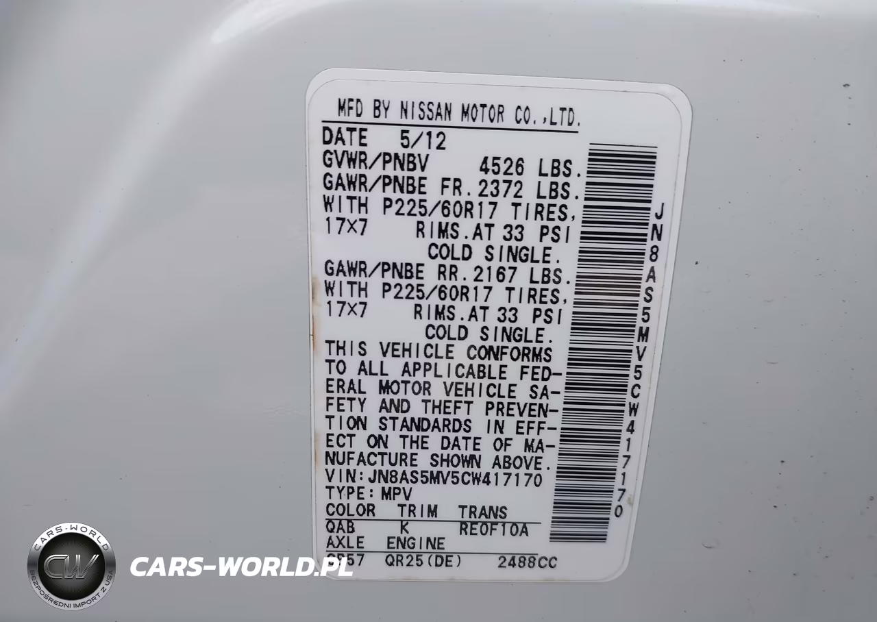2012 Nissan Rogue Sv VIN:JN8AS5MV5CW417170 - 9
