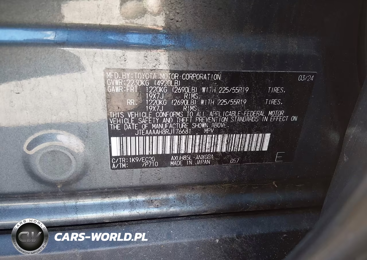 2024 Toyota Venza Xle VIN:JTEAAAAH8RJ176681 - 9
