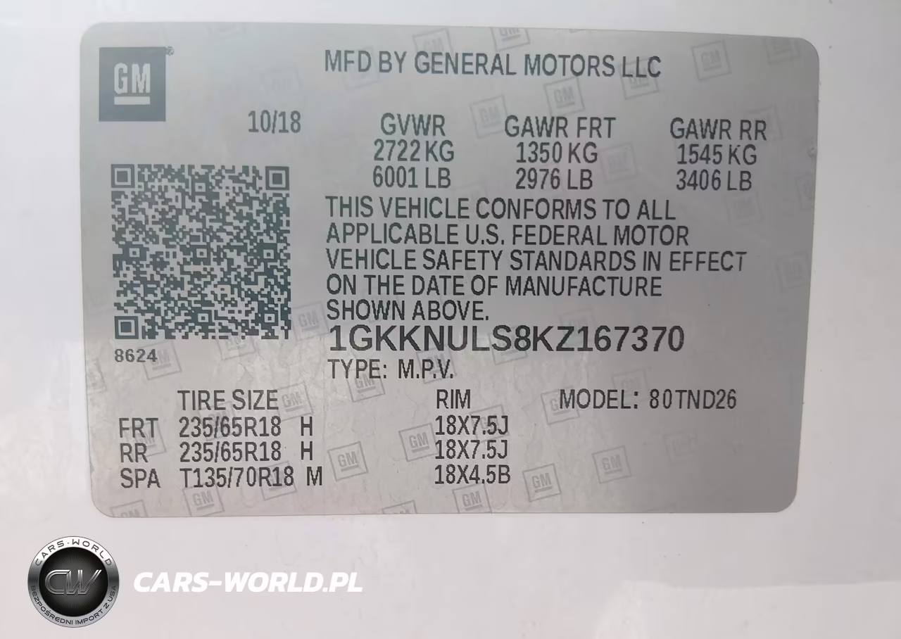 2019 GMC Acadia Slt-1 VIN:1GKKNULS8KZ167370 - 9